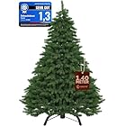 CASARIA® Premium Weihnachtsbaum künstlich M 140 cm naturgetreu viele Spitzen Stabiler Metallständer einfacher Aufbau Tannenbaum