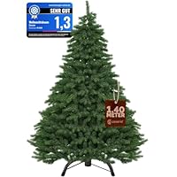 CASARIA® Premium Weihnachtsbaum künstlich M 140 cm naturgetreu viele Spitzen Stabiler Metallständer einfacher Aufbau Tannenbaum