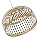 LUSSIOL Phuket 60 - Lámpara colgante de bambú, 60 W, natural, diámetro...