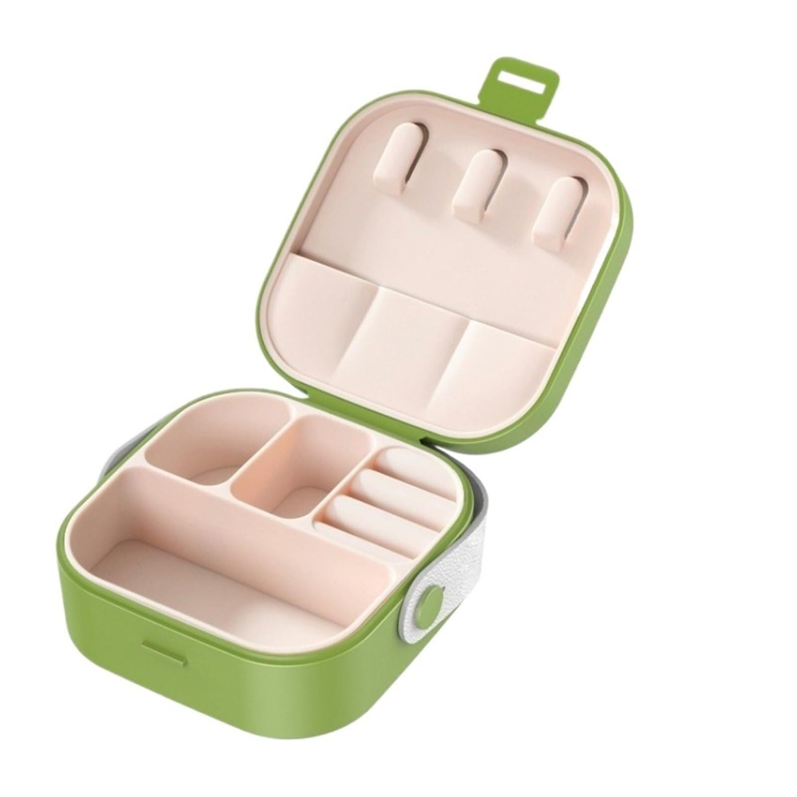 ZHAOQIN Jewellery Box Portable Mini Jewelry Box Multifunctional Storage For Necklaces Earrings Rings Bracelets(Green)