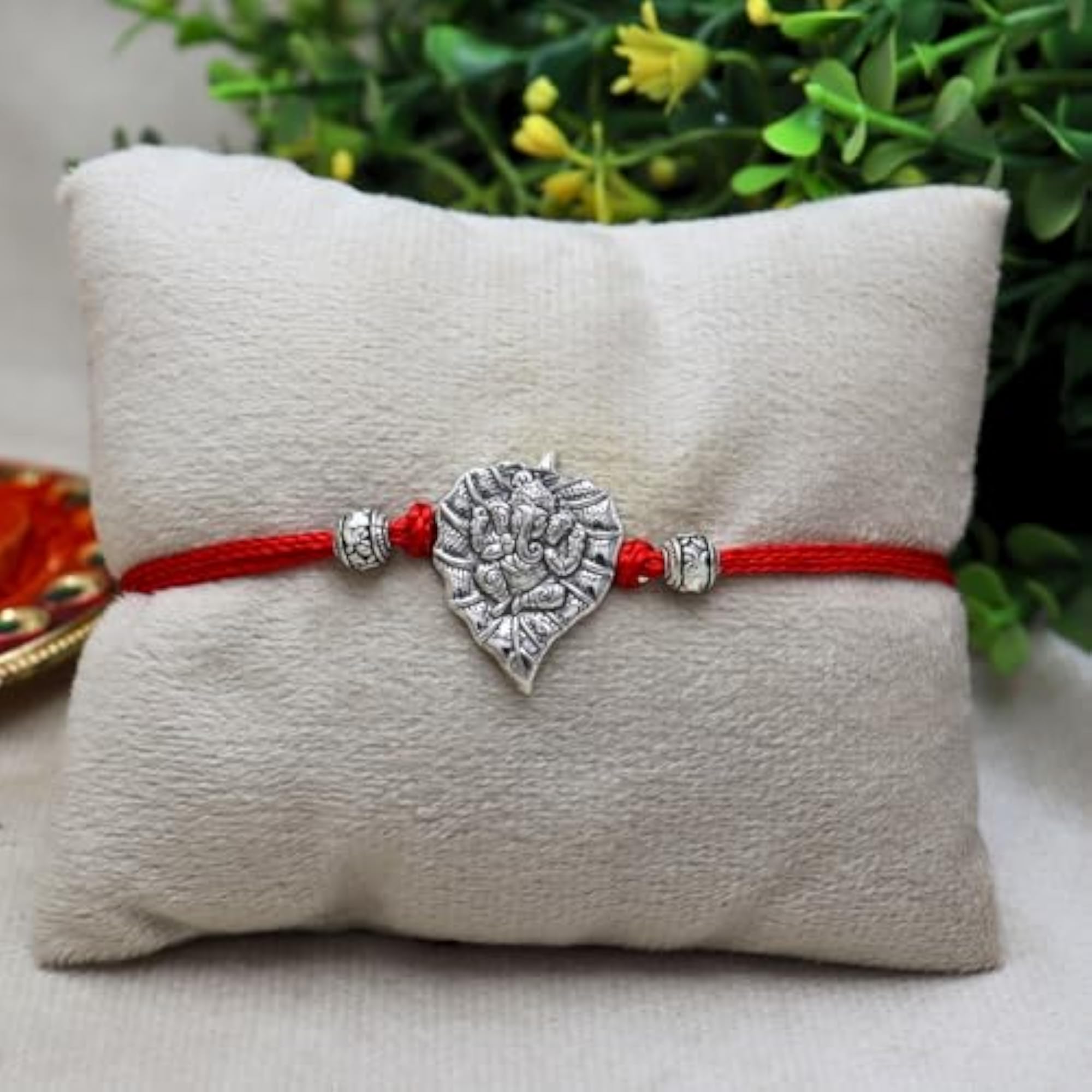 92.5% Pure Silver Rakhi for Brother with Certificate of Authenticity