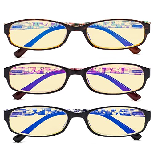 Image of Eyekepper 3 Pack Blue Light Blocking Eyeglasses Crystal Clear Computer Readers