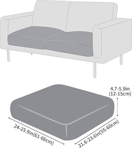 Miniatura 3 de Fuloon Fuax Funda de Cojín de Sofá de Cuero Sintético, Fundas Elásticas Impermeables para Sofá, Funda de Asiento de Silla de RV, Reemplazo