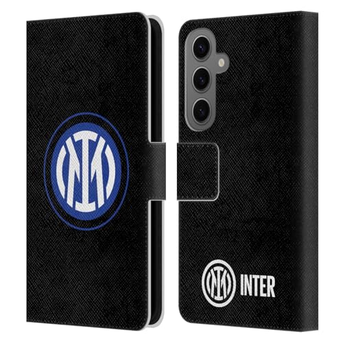 Housse Samsung Galaxy S25 Inter Milan noir Head Case Designs étui portefeuille cuir