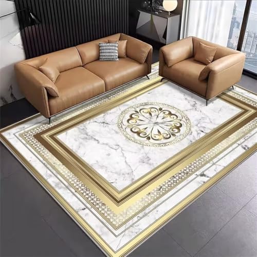 Tapis de chambre motif imitation pierre avec bordure design