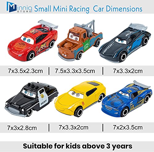 Image of Exclusive Collection of Play Set 6pcs Toy Vehichals Play Set Metal Die Cast Mini Racers Cars for Kid (Mini Metal Racing Car 6 pcs)