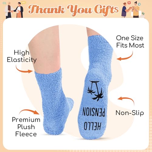 HAPPYPOP Retirement Gifts for Women Men - Retired Socks for Mom Dad Retirement Socks2