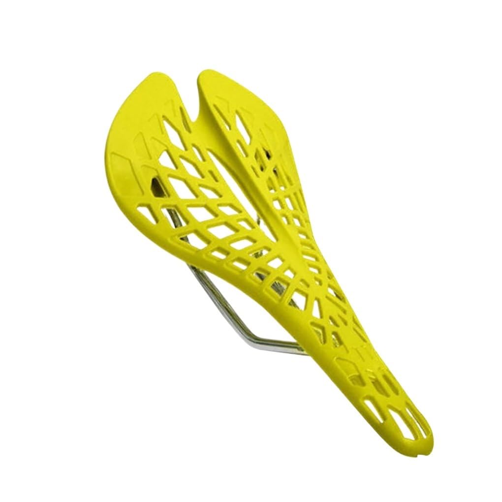 Bike Seat Mountain Road Seat Saddle Bike Hollow Seats Cycling Parts(Yellow)