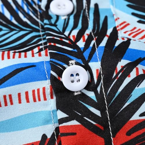 Hawaiian Shirts for Boys Short Sleeve Aloha Shirt Cute Tropical Print Tops Button Down Shirts Kids Summer Beach Tops3