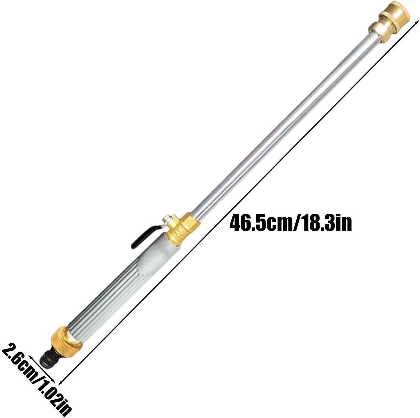 High Pressure Washer Wand - Adjustable Cleaning Sprayer - Power Washer Tool with Quick Connector and 3 Nozzles | for Lawn Patio Outdoor Cleaning Driveway Sidewalk Floor