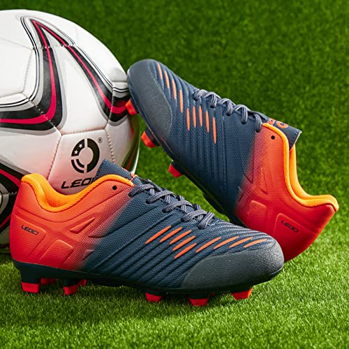 LEOCI Soccer Shoes for Boys Pink Soccer Cleats Breathable Athletic Toddler Black Football Boots for Outdoor Indoor Soccer Shoes for Girls AG/FG by LEOCI - Image 5