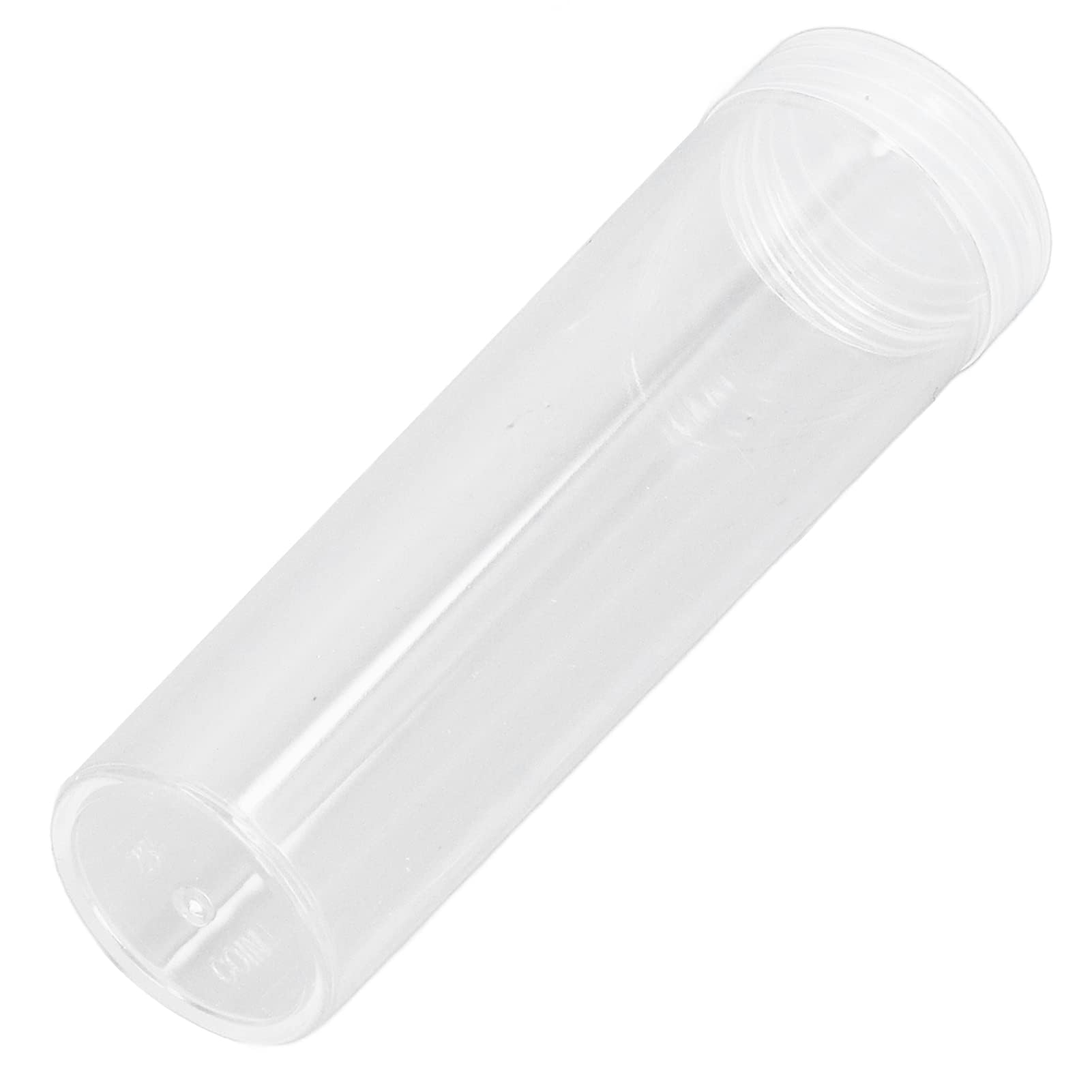 Tube rond transparent pour pièces de monnaie, tubes en plastique réutilisables faciles à charger 25mm / 0.98in 10pcs pour pièces de monnaie