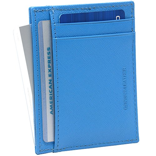 Alpine Swiss Double Diamond Mens RFID Money Clip Front Pocket Wallet Crosshatch Aqua2