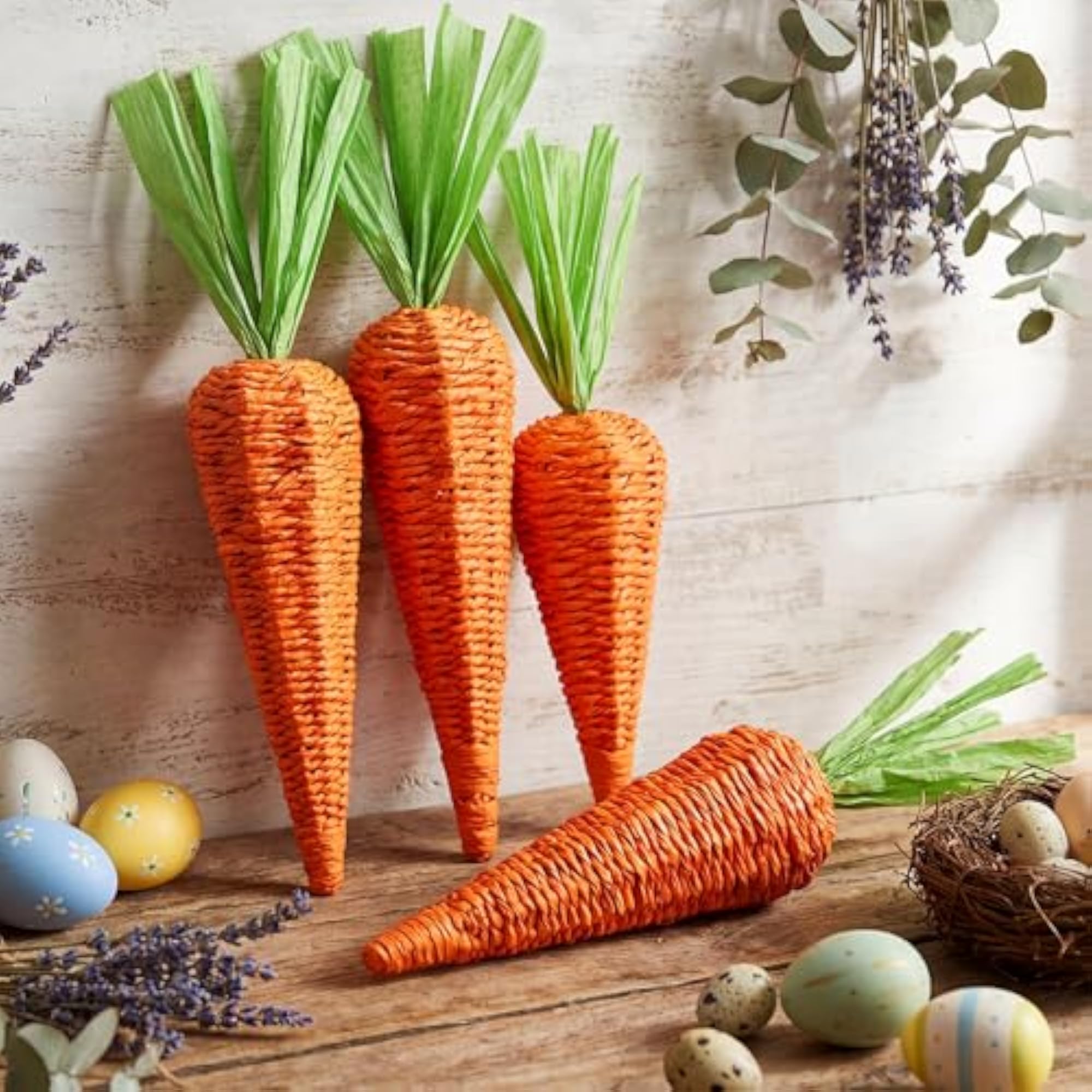 4 Pcs Large Easter Artificial Carrots Decorations