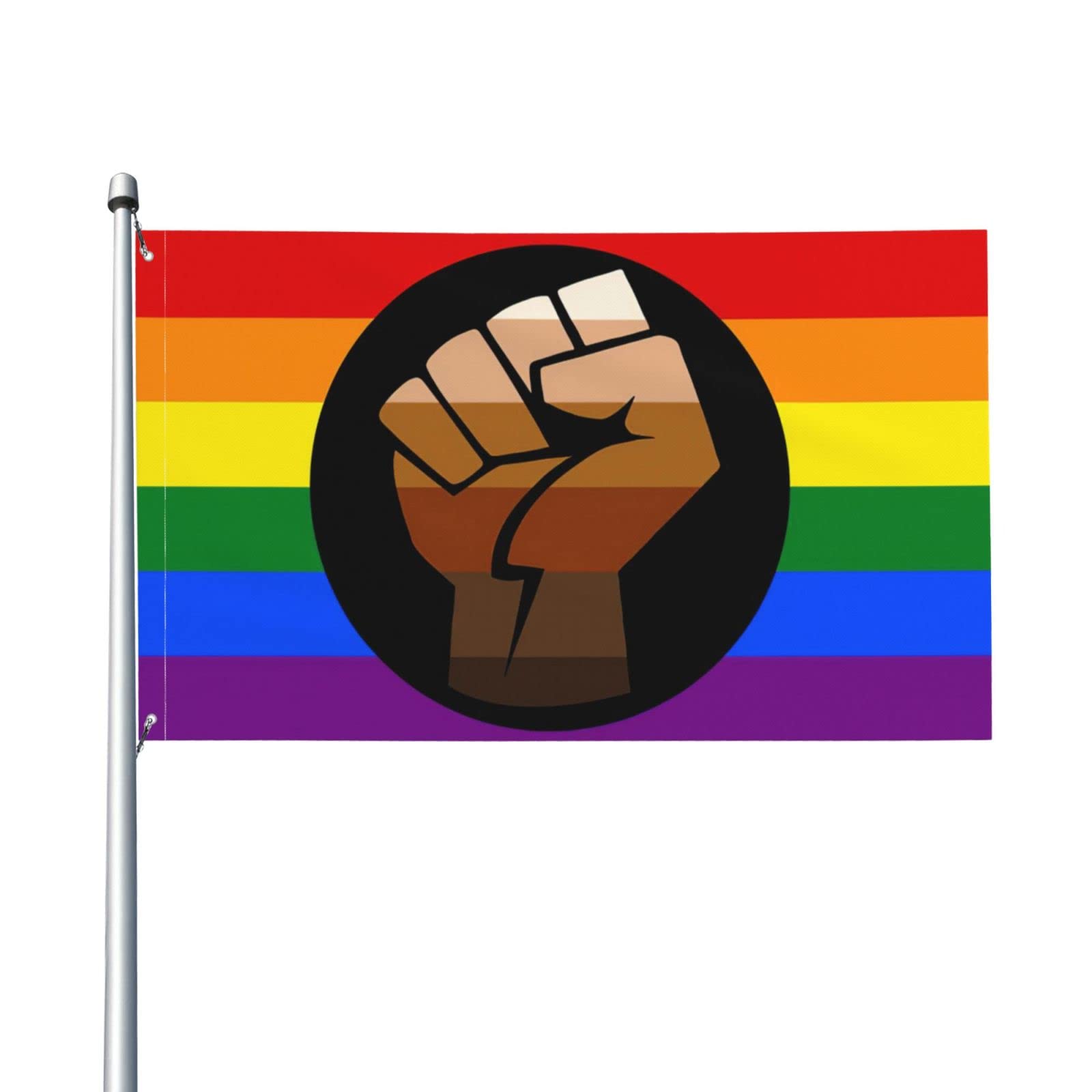 Revolt Fist Rainbow Flag Gay Pride Lgbt Pride Queer Welcome Party Outdoor Outside Decorations Picks Home House Garden Yard Decor 3 X 5 Ft Large Flag
