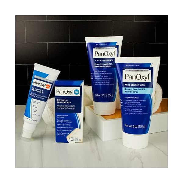 PanOxyl PM Overnight Spot Patches, Advanced Hydrocolloid Healing Technology, Fragrance Free, 40 Count Pack of 1