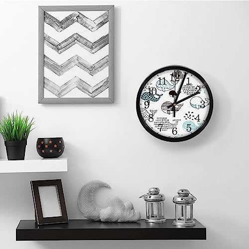 Horloge murale sans tic-tac ronde et silencieuse pour salon et maison - 6