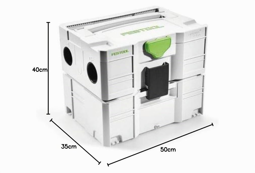 Festool CT Vorabscheider CT-VA-20 mit Zyklon-Systainer, Auffangbehälter, Systainer-Wanne, Anschluss-Schlauch, Entsorgungssack, Behälterdeckel