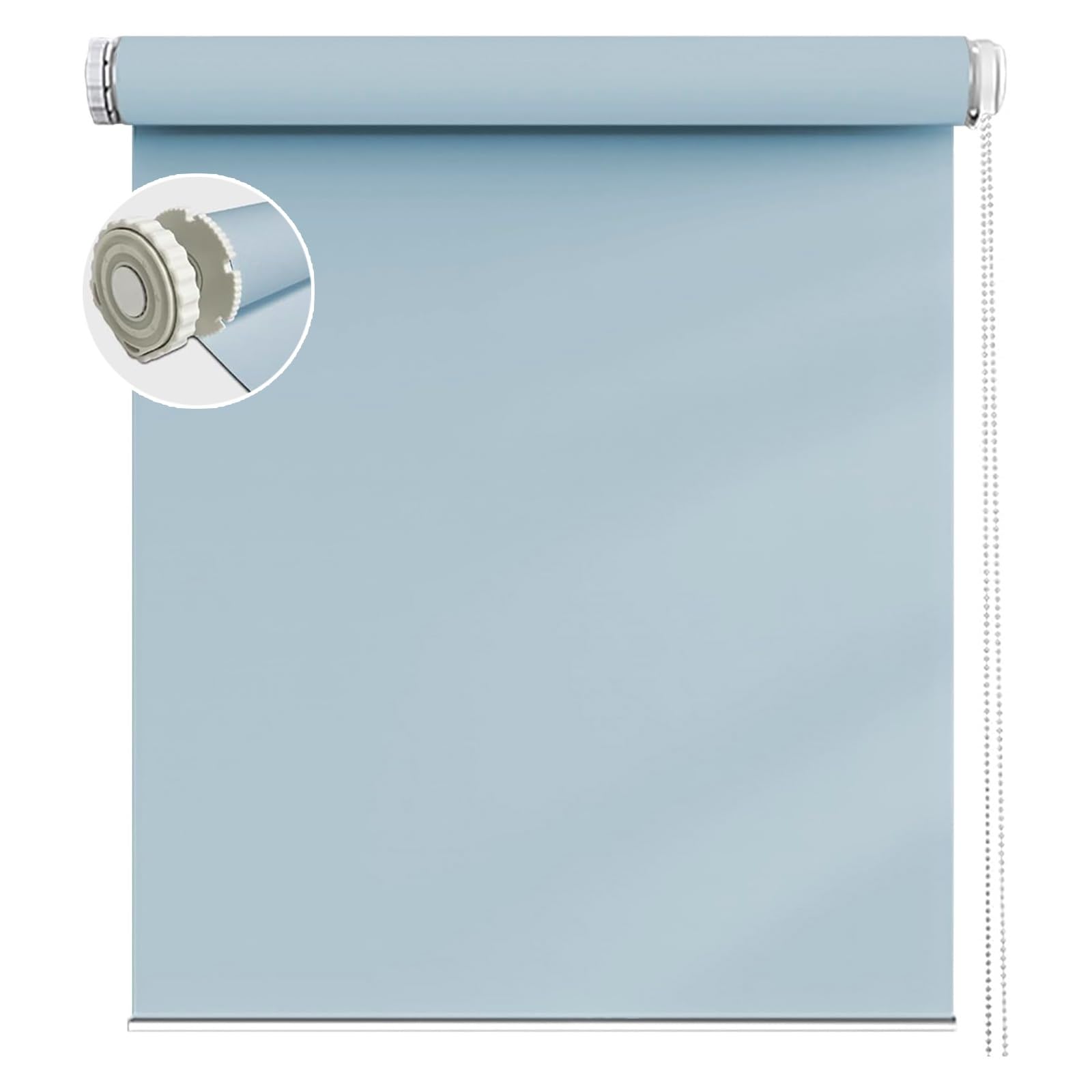 Day and Night Light Blinds 90 x 130 cm Thermal Insulated,UV Protection Day Night Roller Blinds Light Filter Easy Fit Roller Blinds for Bathroom,The Office, Sky Blue — image 1