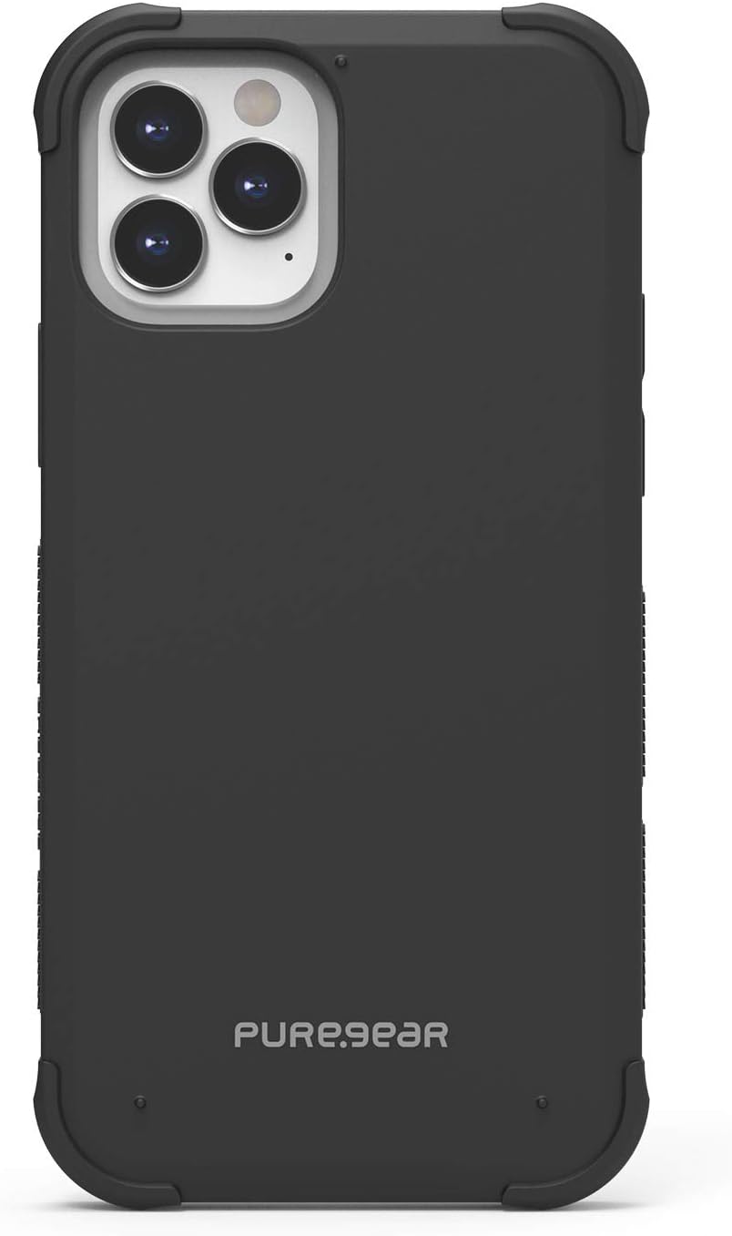 PureGearDualTek Case for Apple iPhone 12/12 Pro (2020) 6.1 Inch, Military Tested and Approved Protection, Heavy-Duty Durable Protective Case with Drop Test Certification of 20 ft. (Black)