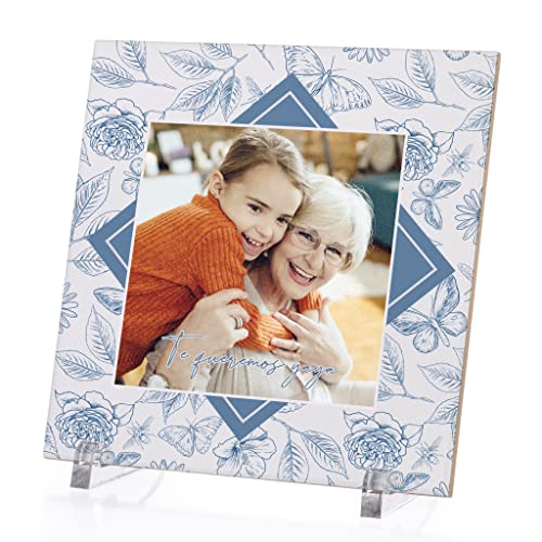 Wanapix | Azulejo Personalizado con Foto y Texto | Azulejos de Cerámica | Azulejo Decorativo | Regalo Original | 15x15 cm | 100% Personalizado