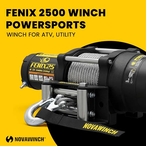 Fenix 2500 Winch Eléctrico Cable de Acero 2500 lb 12 Volt miniatura 2
