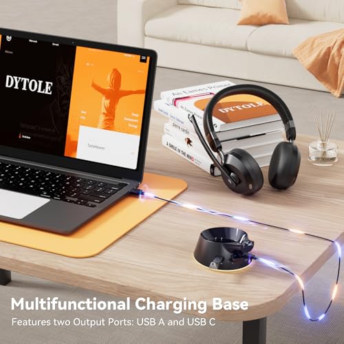 Dytole DY103 Wireless Headset With Mic For Work, Bluetooth Headset With Microphone (Ai Noise Cancelling) & Charging Base, Wireless Headset For Work From Home/Office/Call Center/Pc/Computer/Laptop/Teams/Zoom/Skype thumb #3