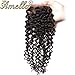 Amella Hair Brazilian Virgin Kinky Curly Hair 4x4 Swiss Lace Closure Free Part 8A 100% Unprocessed Brazilian Curly Hair Closure Natural Black Color (14inch lace closure）