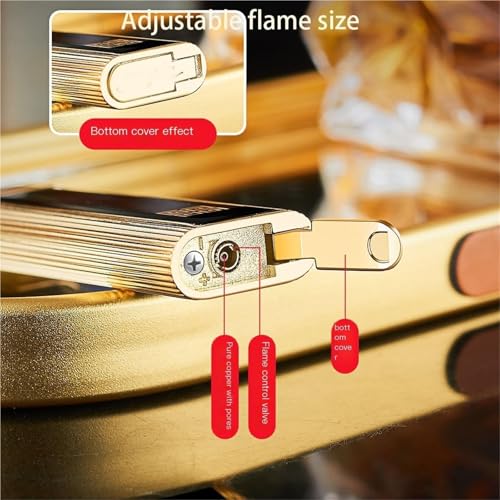 Encendedor portátil metálico ultrafino recargable color plata miniatura 4