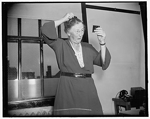 Historic Photographs, LLC Photo: New Social Security Board Member primps,Mary Dewson,Mirror,Washington DC,1937