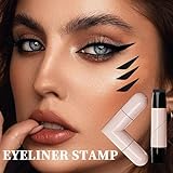 Eyeliner Stamp Set - 2PCS Winged Eye Liner Pencil Set, Quick Shaping Eyeliner with Left/Right Eye Marked, Smudge-Proof & Long-Lasting Gel Eyeliners Tool for Beginners & Makeup - Black & Brown - Image 8
