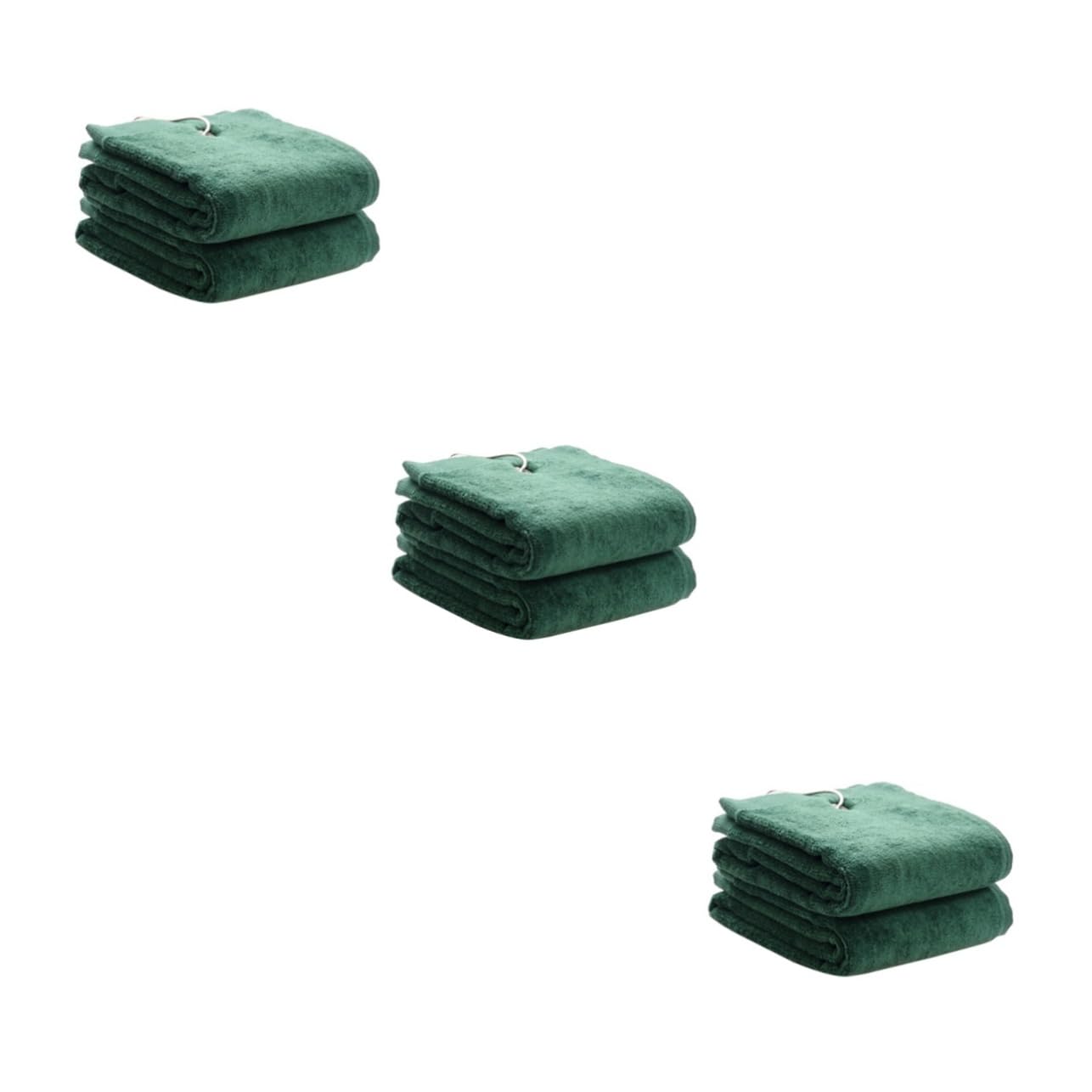 Sosoport Juego De 3 Toallas De Forro Polar Verde De 40 X 65 Cm Ultraabsorbentes De Secado Rápido para Natación Gimnasio Camping Bolsa De Almacenamiento.