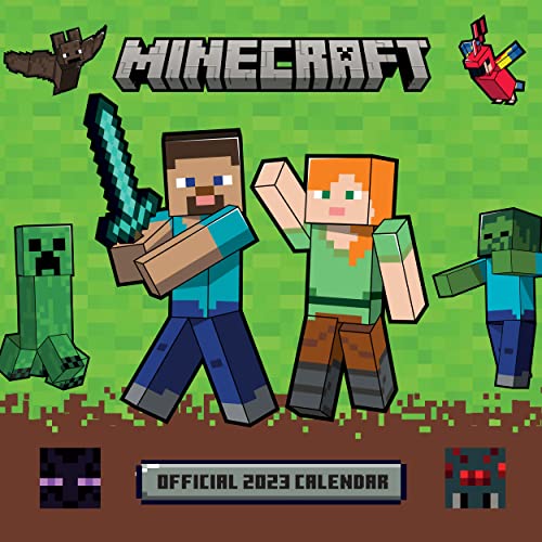 Minecraft 2023 Calendar, Month To View Square Wall Calendar , Official Product (Minecraft Square Calendar)