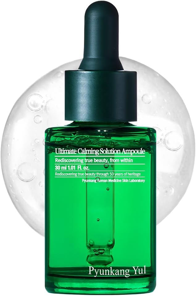 Pyunkang Yul PKY Ultimate Calming Solution Ampoule for Sensitive Skin with Patented Ingredients, Serum Intensely Calms & Soothes Redness with Cica & Tea Tree, Korean Skincare (1.01 Fl. Oz, 30ml)