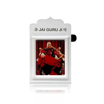 ADHVIK Led Light Guruji Swaroop/photo 2 Mantra in 1 Chanting Device of Hindu God Mantra Chant for Peace Prosperity, Meditation, Spiritual Mantra Chanting Machine