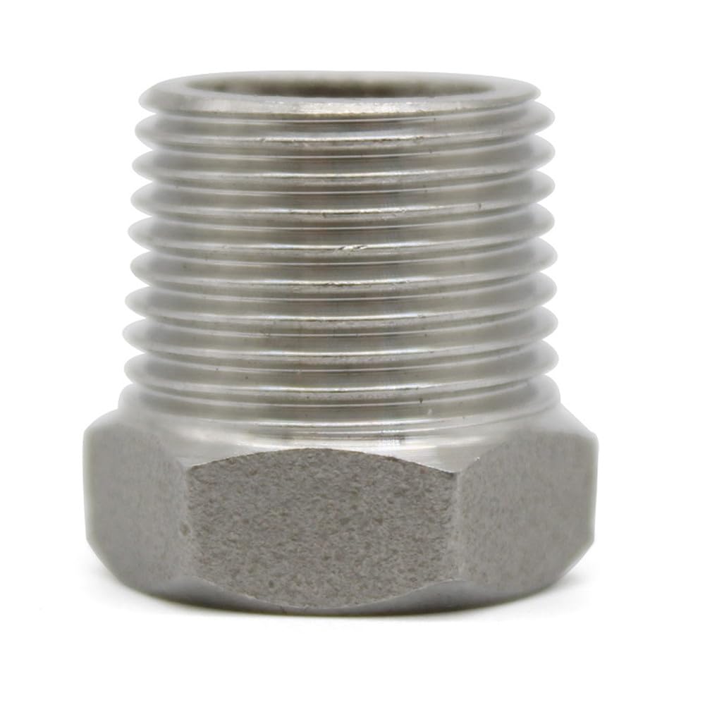 ICXLPMC Reducer Bushing Male x Female 1/8" 1/4" 1/2" 3/4" 1" 1-1/4" 1-1/2" BSP Threaded Stainless Steel SS 304 Plumbing Pipe Fittings,DN10 to DN15,SS304 ICXLPMC