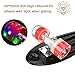 ToyerBee Skateboards 22”with Colorful LED Light Up Wheels, Complete Skateboard with A Repair Kit. Mini Cruiser Skateboard for Beginners/Pro, Plastic Skate Board for Boys/Girls/Kids/Adult