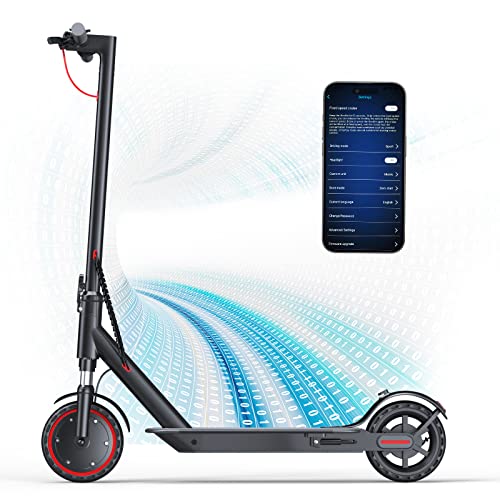 Aovowheel ES7 Electric Scooter Adults, 8.5" Solid Tires, 350W Motor, 19 Miles Range, 19 Mph Folding Commuter Electric Scooter for Adults