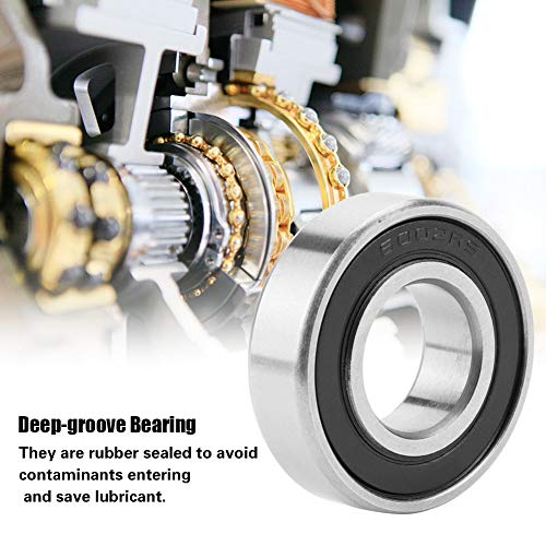 Rillenkugellager, 10 Stück 6002-2RS, gummigedichtet, 15 mm * 32 mm * 9 mm, Lagerstahl, geräuscharm, für 15 mm Wellen- / Stangenprojekte