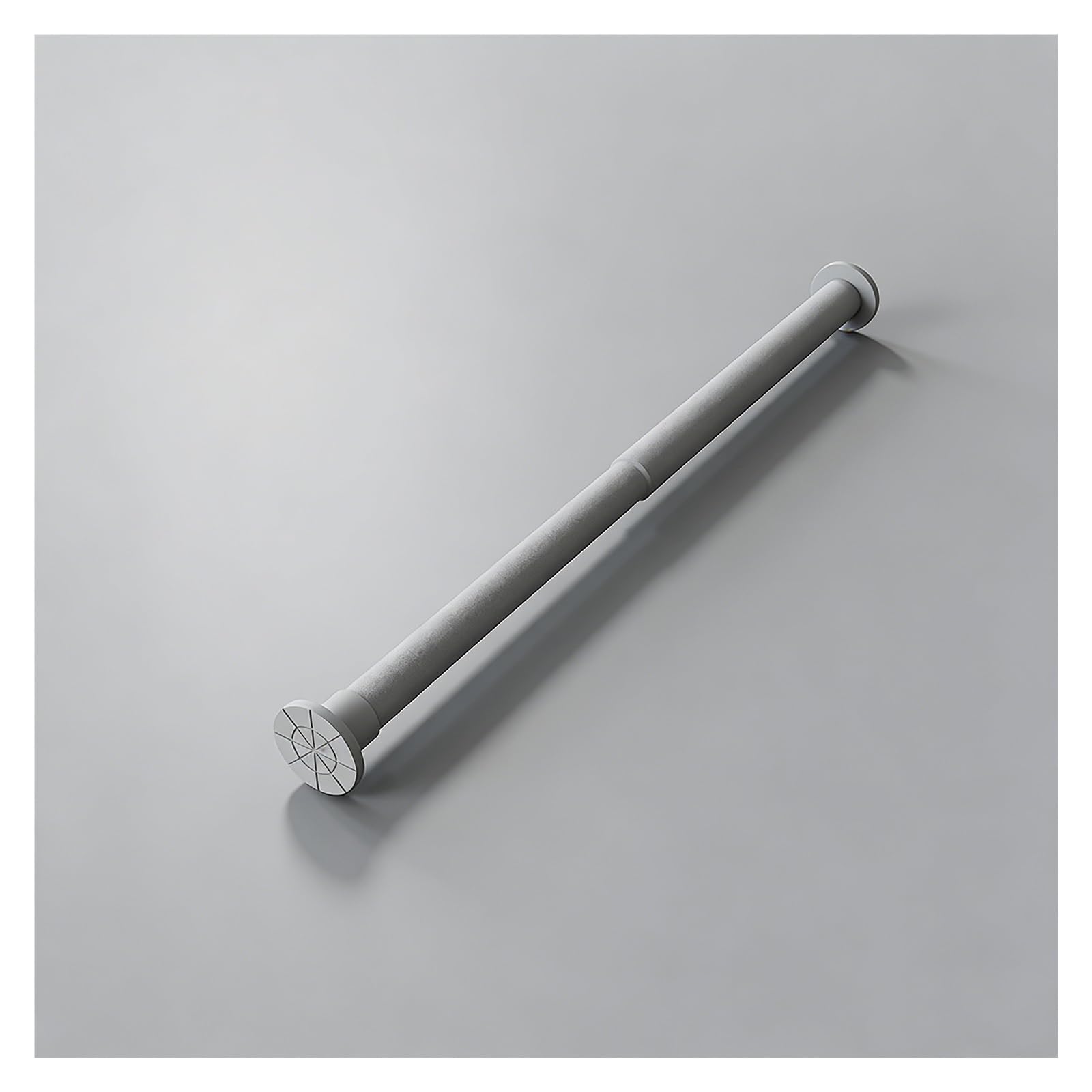YXXSDP Tubo Asta Barra Appendiabiti Asta appendiposate Regolabile Bianca, Asta stendibiancheria telescopica Senza Trapano, Base Staccabile sicura per Tutti i Tipi di pareti(Gray,90-160cm)