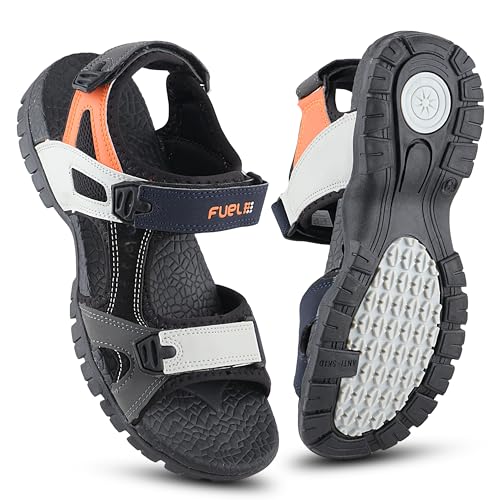 Image of FUEL Sandals & Floaters for Mens & Boys Comfortable & Lightweight Dailywear, Anti-Skid Flexible & Breathable for Running, Walking Stylish Casual Sandal for Outdoor Footwear For Gents (Rambo-01)