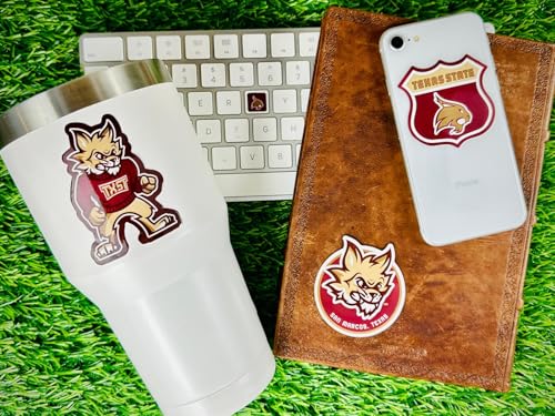 Image of Texas State University Stickers TXST Decal Bobcats Vinyl Car Sticker 14 Pcs
