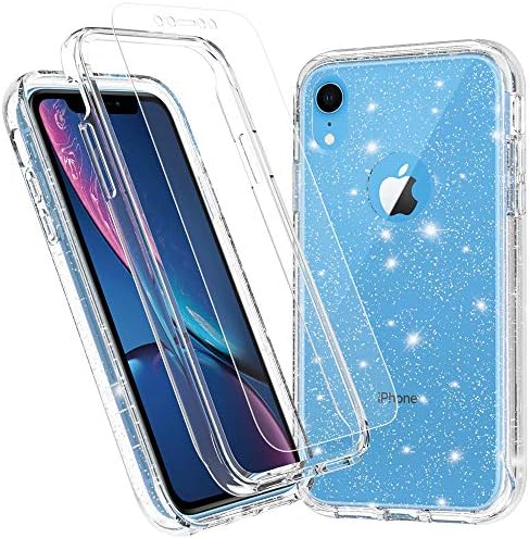 Misscase iPhone XR Clear Case,[Screen Protector] Full Body Shockproof Dual Layer Protection Hard Plastic & Soft TPU with Anti-Scratch Cover Case for iPhone XR 2018(6.1 inch),Clear