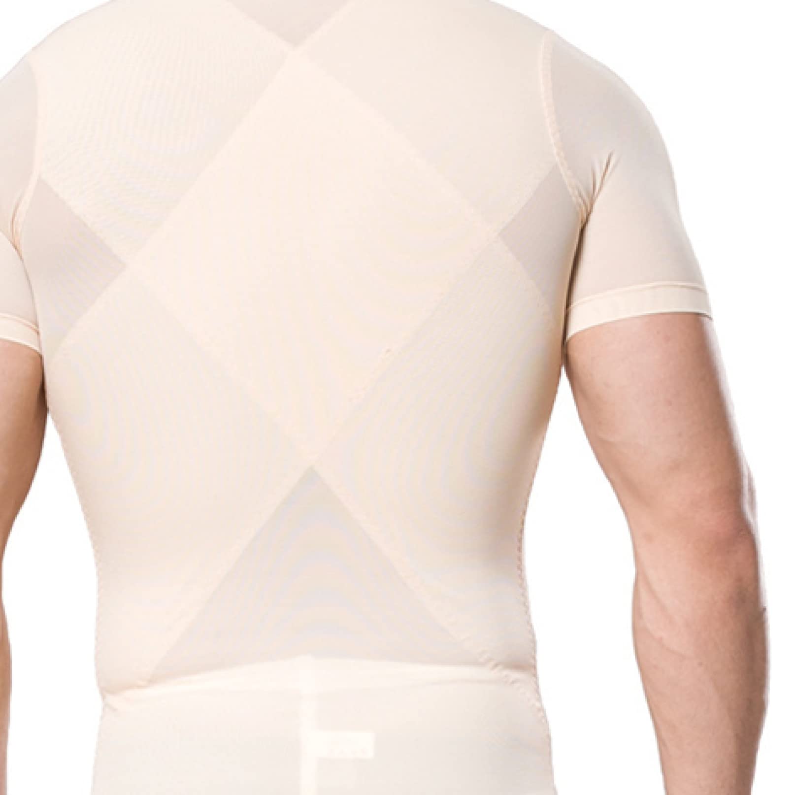 Top Modellanti per Il Corpo con Cerniera per Uomo, Camicie a Compressione Elastica Modellante per Il Controllo della Pancia - t-Shirt Intima Traspirante