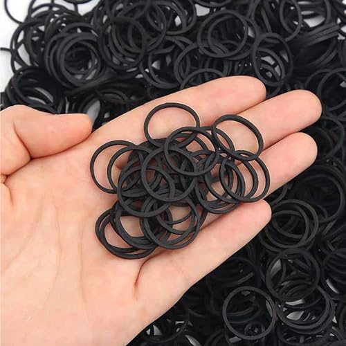 500 Stück Rubber Bands Haar Bommeln,Schwarze Haargummis Mini-Haargummis Gummibänder klein,Gummi Haarbänder Für Kinderfrisuren, Zöpfe und Hochzeitsfrisuren.(Schwarz 500 Stück)