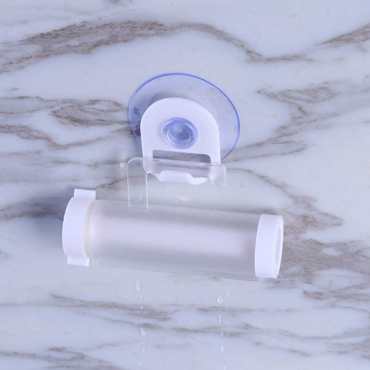 DECHOUS Rolling Toothpaste Tube Squeezer Toothpaste Squeezer Roller Toothpaste Squeezer Rolling White Sucker Toothpaste Dispenser Toothpaste Pusher Upper