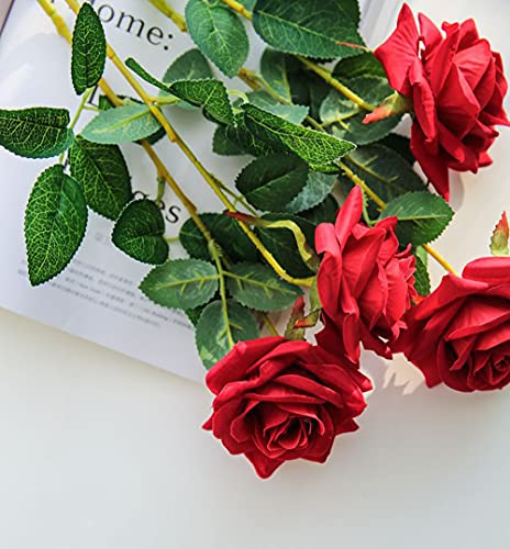 10 Pack Künstliche Seide Rose Blumen Hochzeit Sträuße Cover