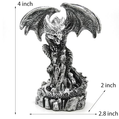 Dragon Statue Collectible Figurines Decor-Fantasy Gothic Beast - Dragons Lover,Bedroom/Bookshelf/Desk 3 Pack - Image 4