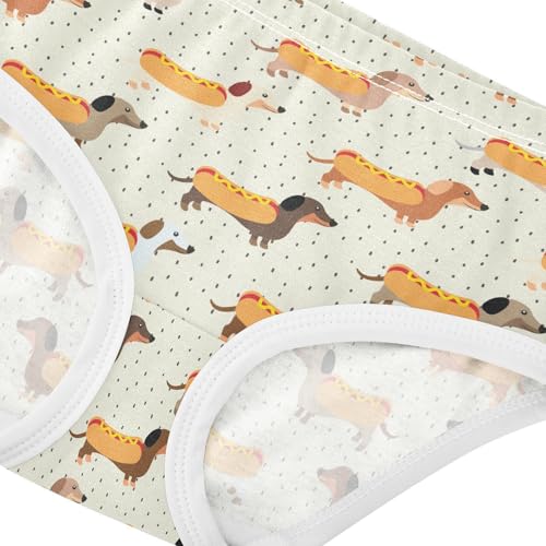 Girls' Underwear Cute Dachshund Cotton Stretch Comfort Toddler Panties4