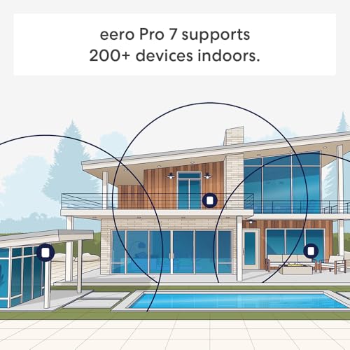 Image of Amazon eero Pro 7 (1-pack) with Amazon eero Outdoor 7 (1-pack) mesh wifi system